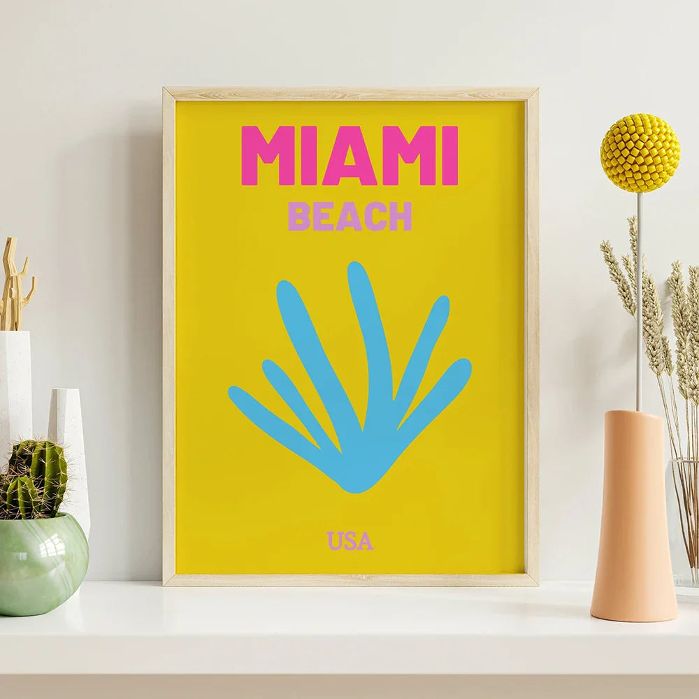 Reisposters in Kleurrijke Prints - Moderne Wanddecoratie Voor Elke Ruimte - Steden - populaire vakantie bestemmingen