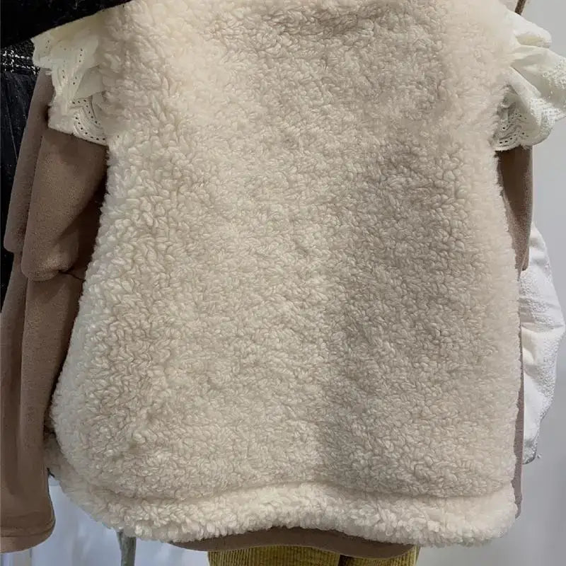Lamswollen Pluche Vest zonder Mouwen voor kids