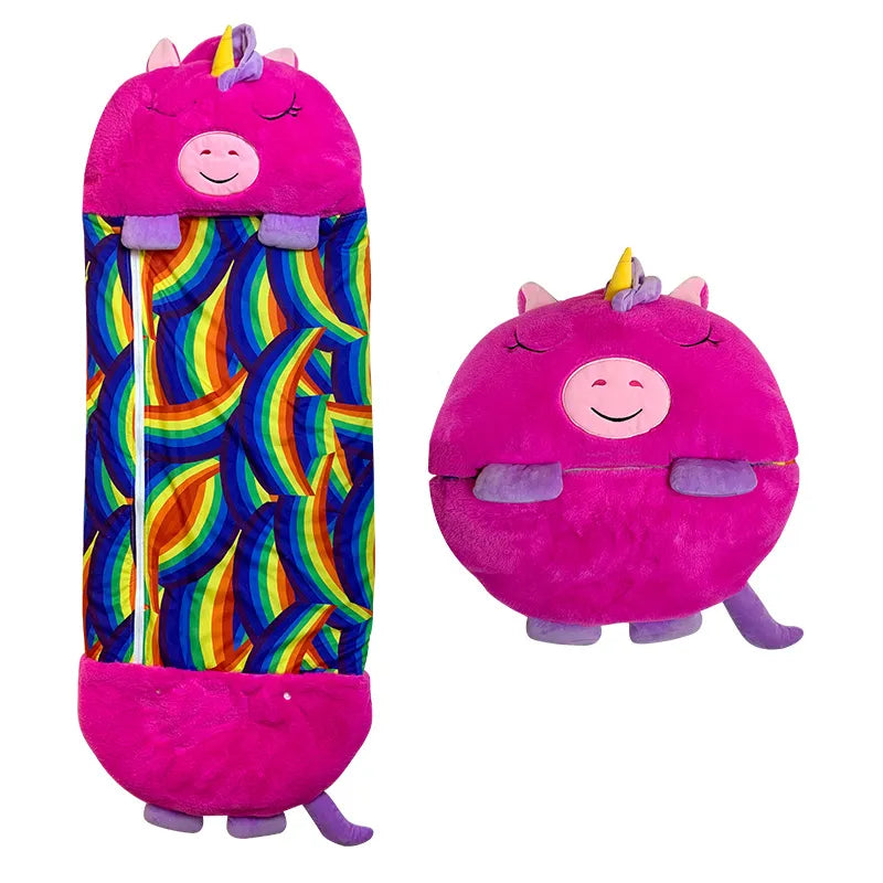 CozyDreamzz Slaapzak & Knuffel in Eén – Warme Kinder Slaapoplossing met Schattige Dierenontwerpen