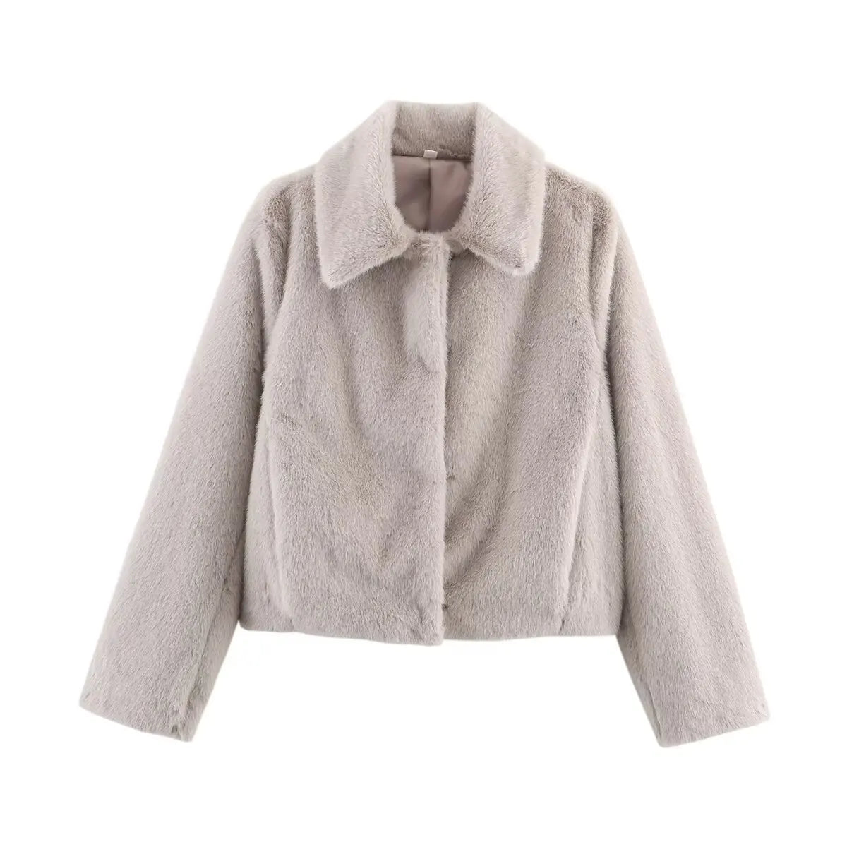 Visconte Dames Herfstjas – Lange Bruine Jas met Revers, Knopen en Losse Pasvorm, Elegant voor Najaar en Winter