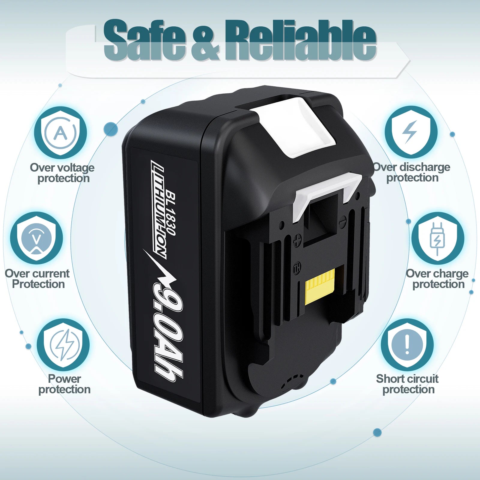 PowerCore 18V Accu 9.0 Ah 9000mAh Compatibel met Makita BL1850B BL1860 BL1830 LXT400 | Accu Batterij | Oplaadbare Batterij Voor Makita Boormachine & Gereedschap