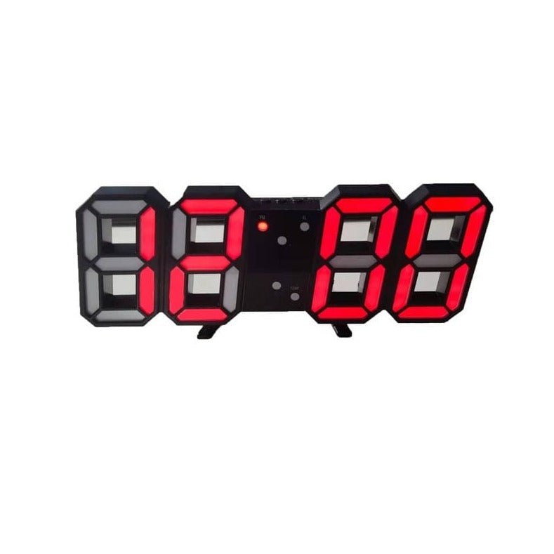 GlowTime 3D LED Wandklok – Stijlvolle Digitale Klok met Instelbare Verlichting