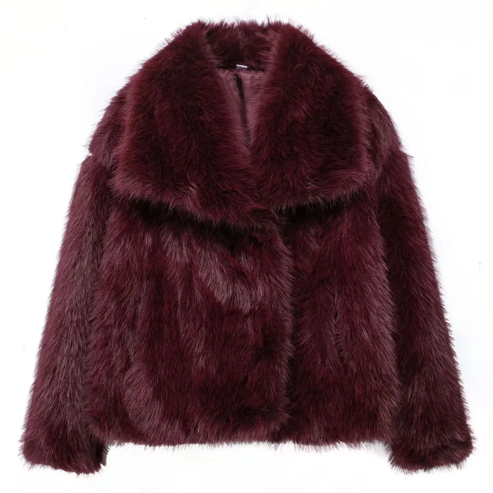 Visconte | Dames Wintermantel | Fluffy kunstbont jas, reverskraag, losse pasvorm, warme winterjas