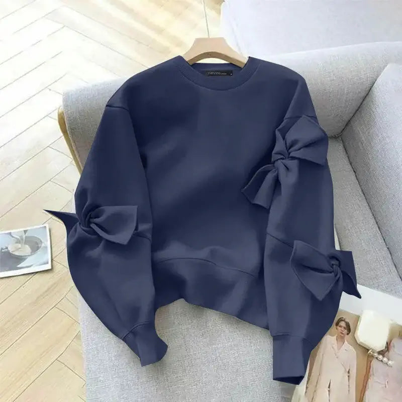 Mooie Sweater met Strikjes! Drie Kleuren