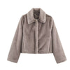 Visconte Dames Herfstjas – Lange Bruine Jas met Revers, Knopen en Losse Pasvorm, Elegant voor Najaar en Winter