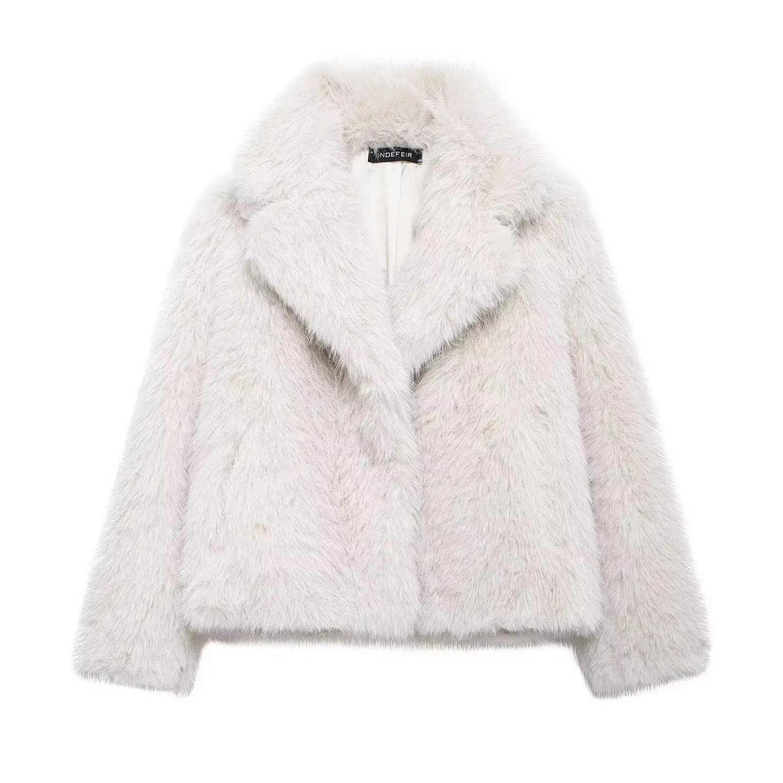 Visconte | Dames Wintermantel | Fluffy kunstbont jas, reverskraag, losse pasvorm, warme winterjas