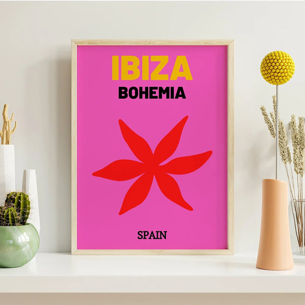 Reisposters in Kleurrijke Prints - Moderne Wanddecoratie Voor Elke Ruimte - Steden - populaire vakantie bestemmingen