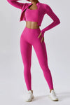 DJESSY | Set van top met volledige rits en legging met hoge taille - Slimfit