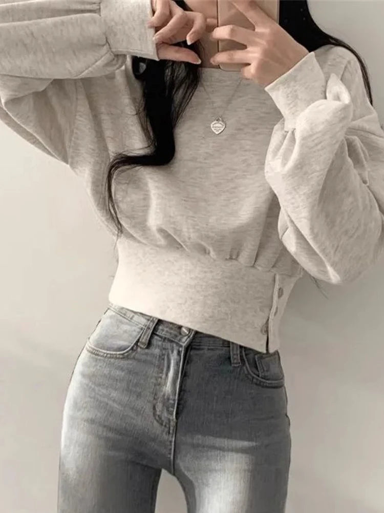 Hoodie | Regular Fit | Casual Knoopdetails - Lange Mouwen - Ideaal voor Koreaanse Streetwear