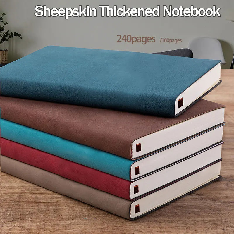 A5/A6 PU notitieboek met schapenvachtlook | Notitieboek | Dagelijks gelinieerd schrift voor werk of studie