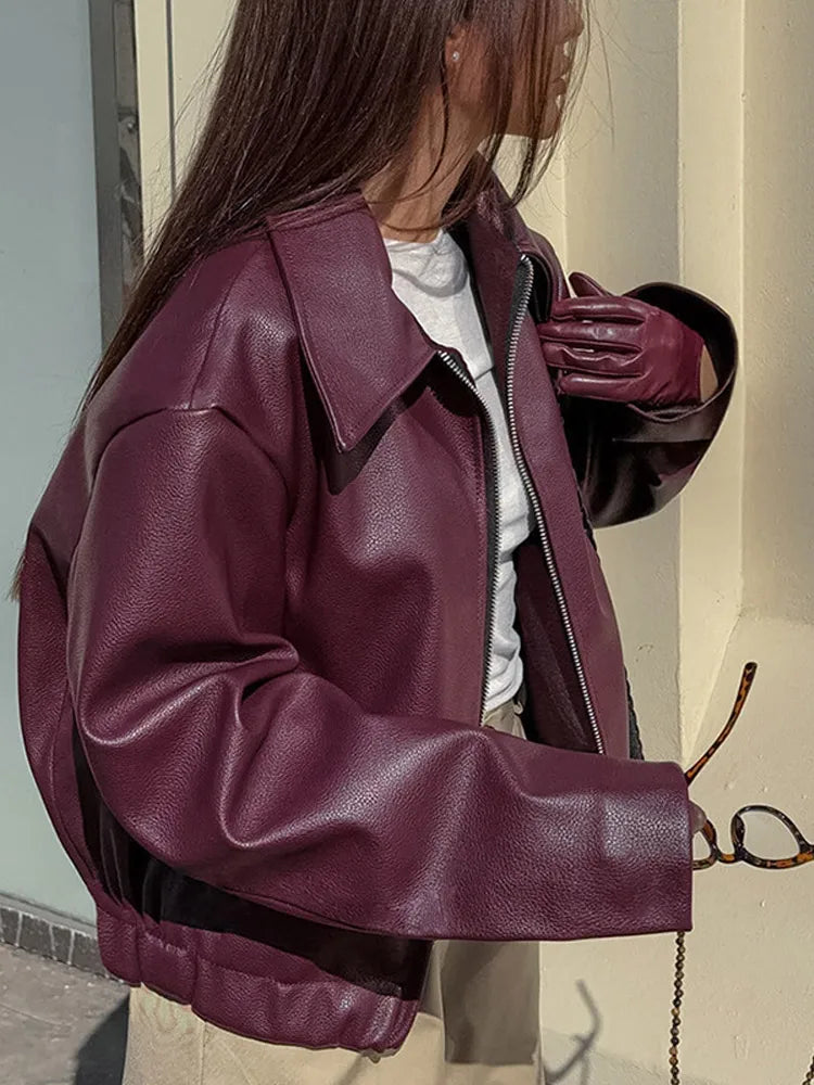 Vintage Street Leather Jacket – Autumn Chic