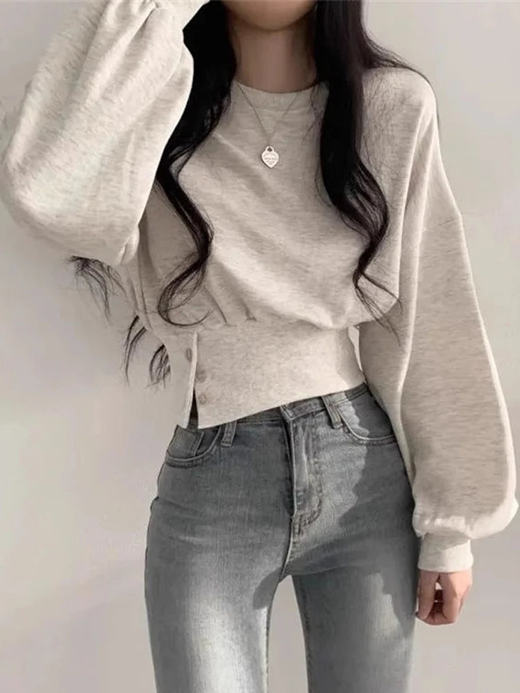 Hoodie | Regular Fit | Casual Knoopdetails - Lange Mouwen - Ideaal voor Koreaanse Streetwear