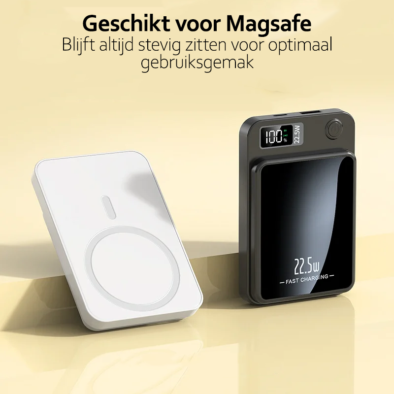 PowerCharge Pro | Draadloze Magnetische Powerbank | Draadloze Powerbank | Magsafe Powerbank