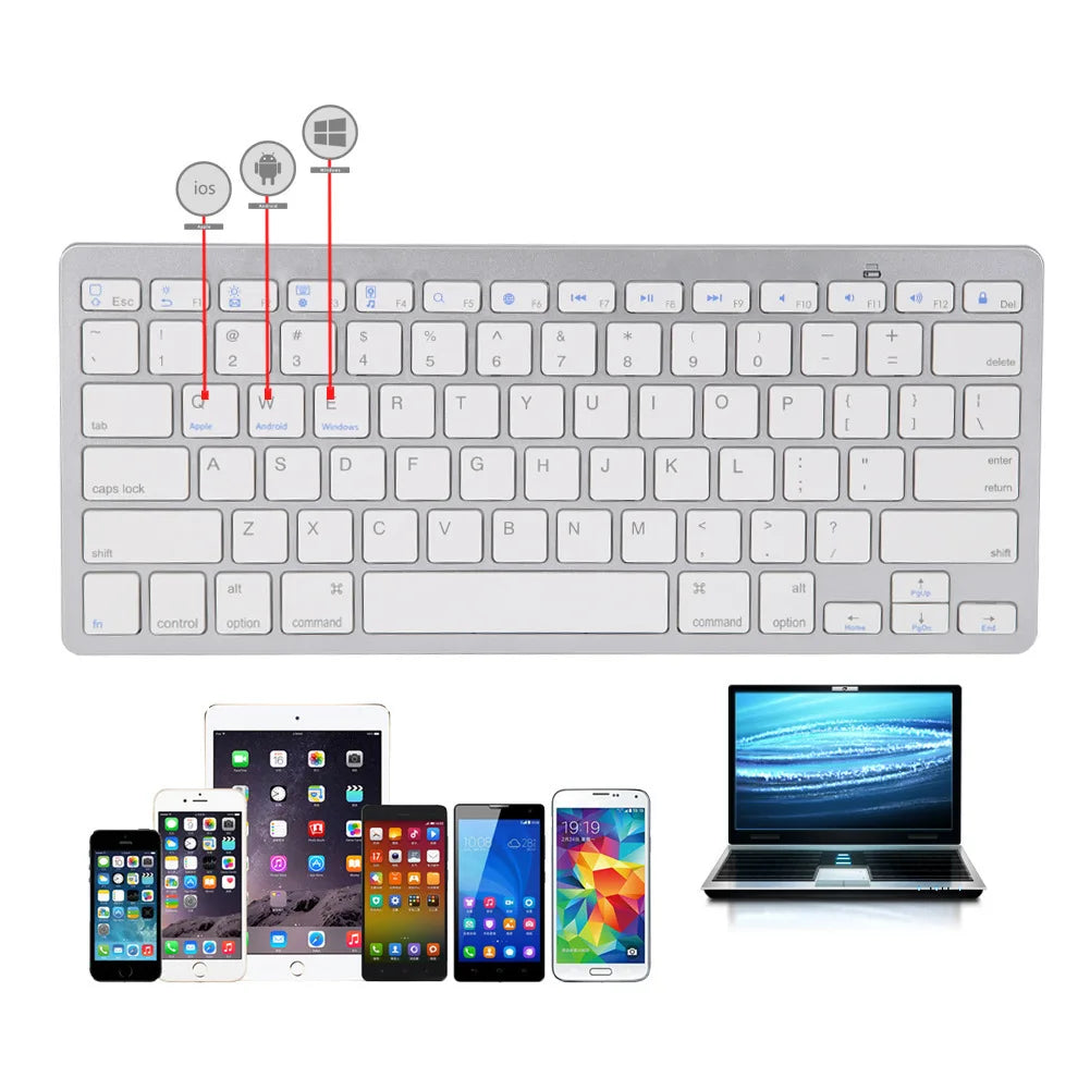 Ultraslank Bluetooth Toetsenbord - Compatibel Met iPad, Macbook en PC