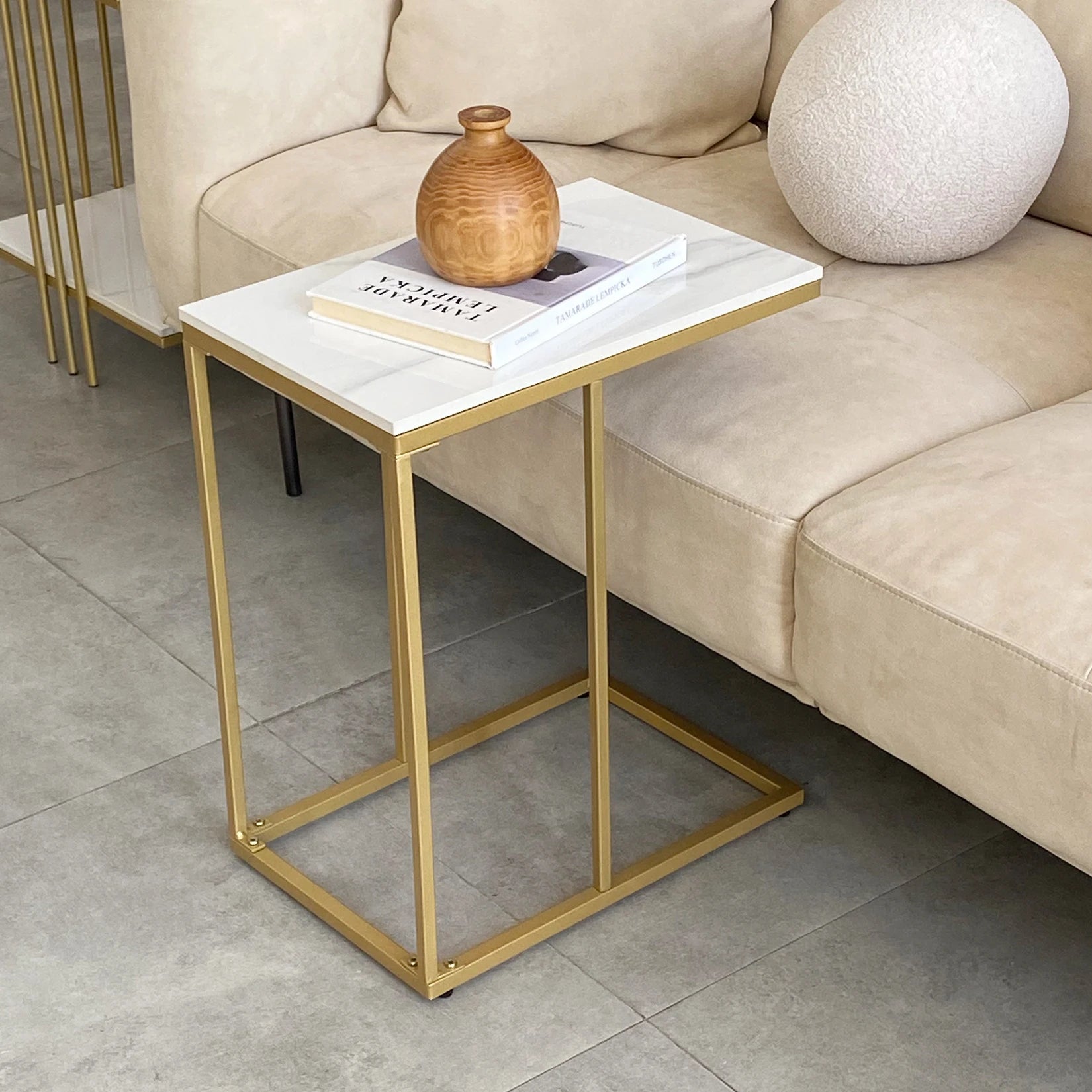 Rechthoekige Dressoir tafel | Ruim opbergvak - Stijlvol zwart metalen frame - Veelzijdig inzetbaar in huis of kantoor