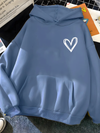 Dames Hoodie, Hoodie met Capuchon | Hartjesprint - Trendy - Perfect voor Dagelijks Gebruik