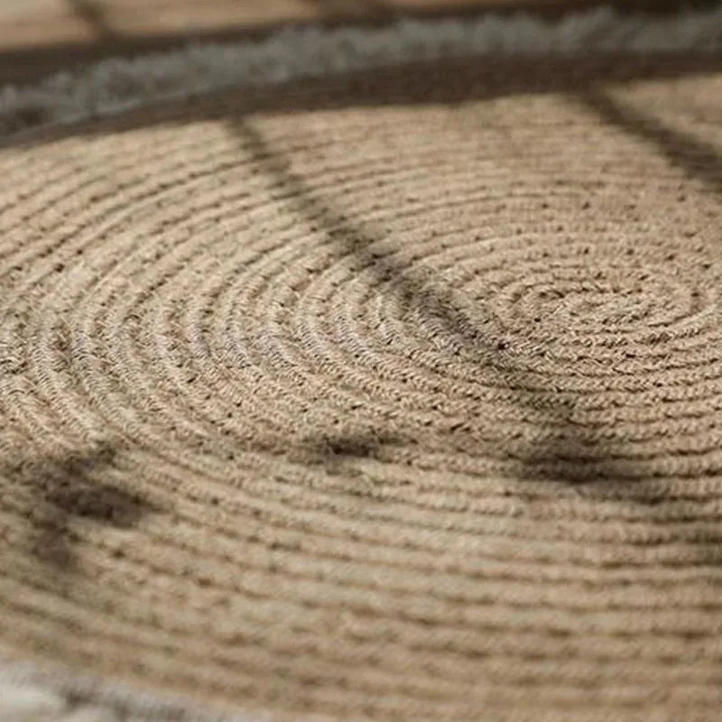 WeaveNest - Luxe Jute Vloerkleed voor Slaapkamer en Woonkamer Decoratie