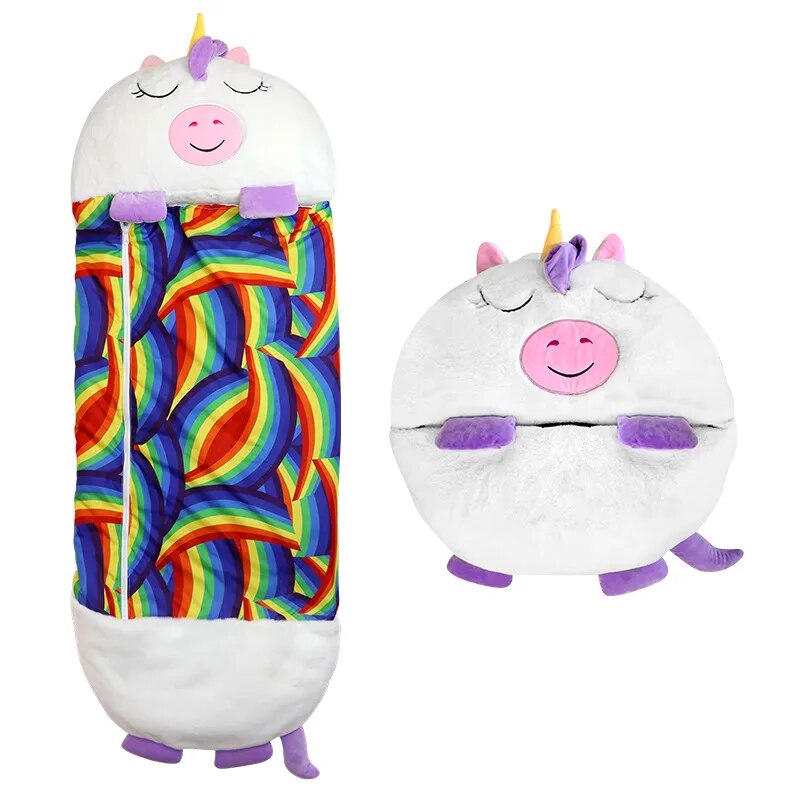 CozyDreamzz Slaapzak & Knuffel in Eén – Warme Kinder Slaapoplossing met Schattige Dierenontwerpen