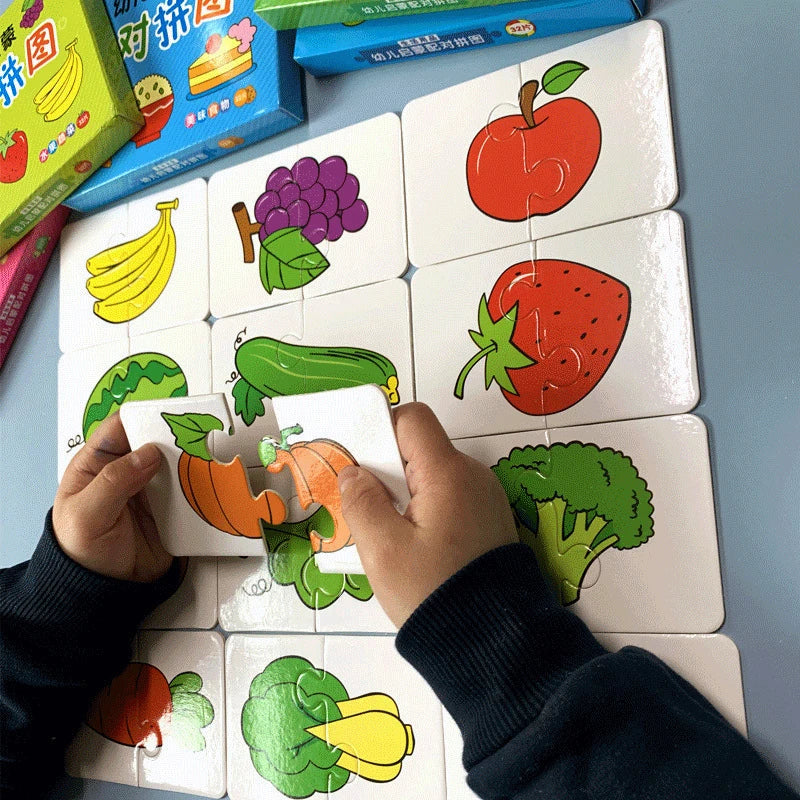 Montessori Kaarten Speelgoed - Educatieve Puzzels voor Cognitieve Ontwikkeling bij Peuters en Kleuters