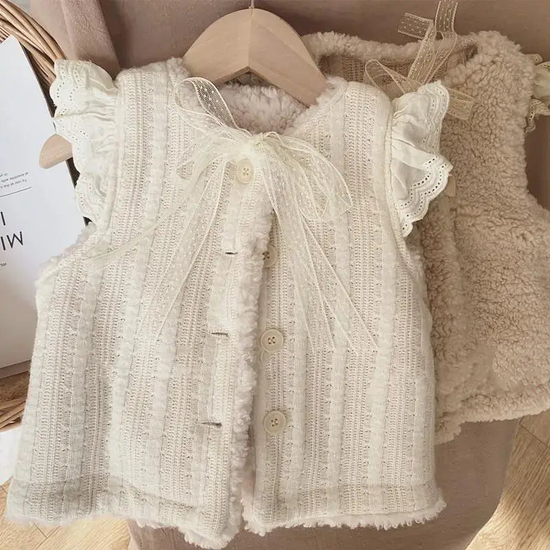Lamswollen Pluche Vest zonder Mouwen voor kids