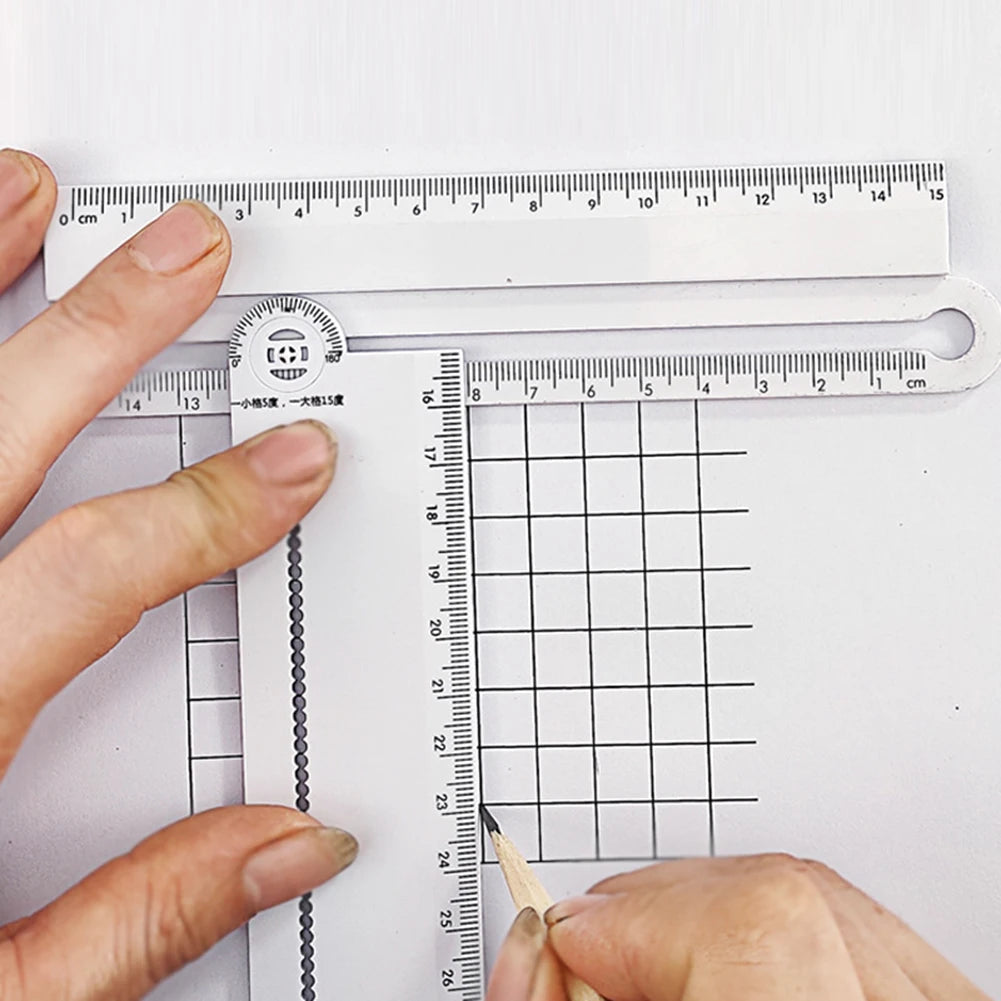 Multifunctionele geometrische sjabloon | Tekenset | Meetinstrument voor school en architectuur