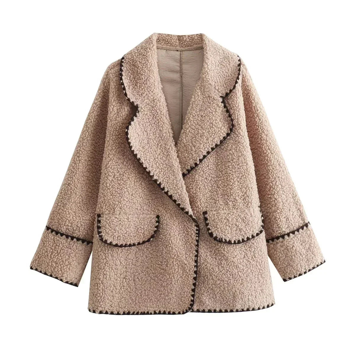 Dames Fleece Jas | Beige - Warm en Comfortabel