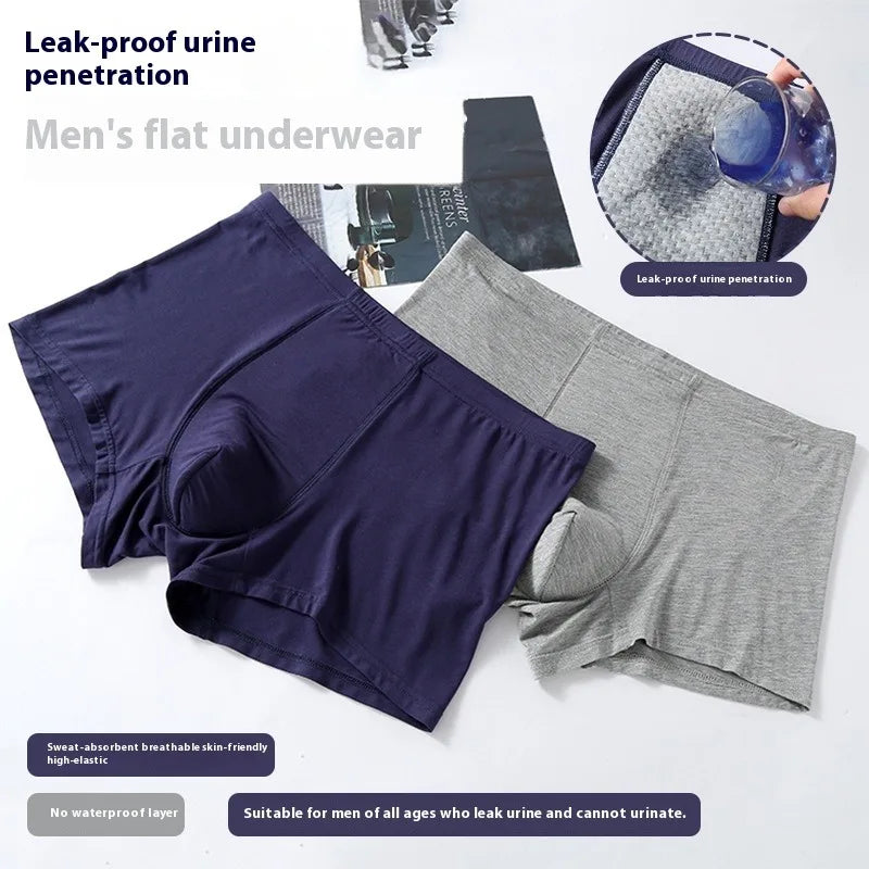 Heren Incontinentie Boxershort Absorberend Anti-Lek | Ondergoed | Wasbare Hoge Taille Incontinentie Onderbroek