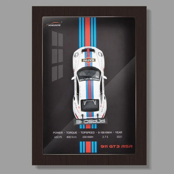 3D Auto Model in Designer Lijst - Exclusieve Mini Auto Collectie