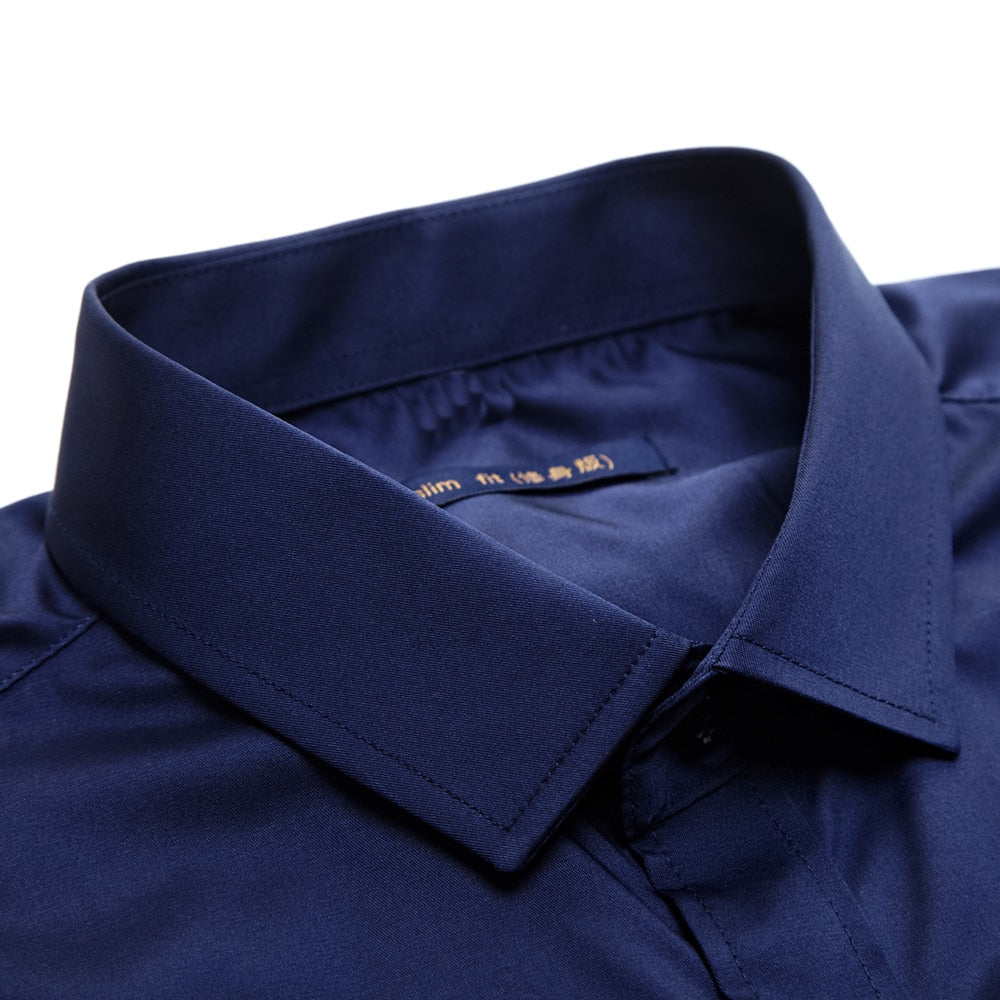 Ashford Heren Overhemd Slim Fit Anti-Kreuk - Strijkvrij Dress Shirt van Katoen, Bamboevezel en Stretch - Licht en Ademend, in 10 Kleuren