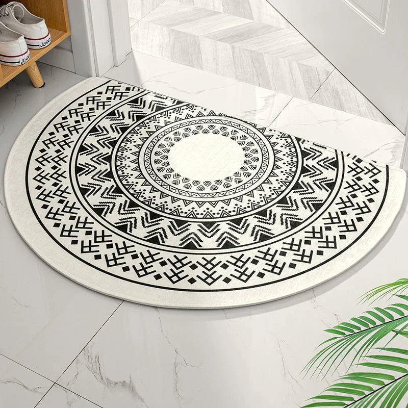 BohoVibes | Luxe Noordse Halve Cirkel Deurmat voor een Stijlvolle Entree in jouw Huis