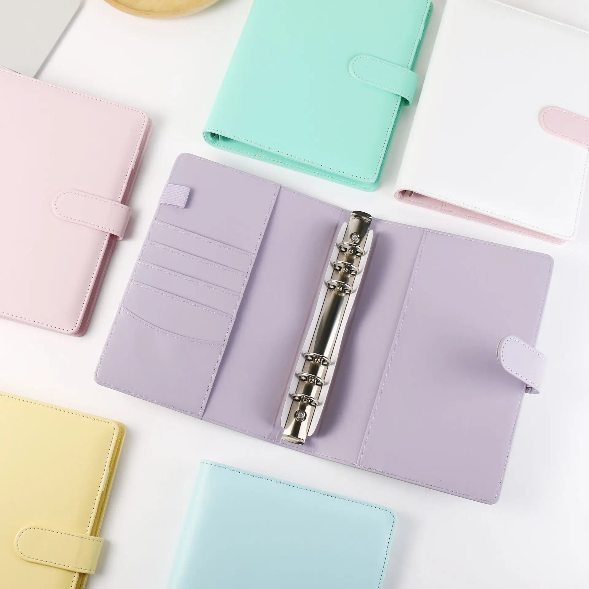 A5 PU lederen binder in macaronkleuren | Planner | DIY fotoalbum en agenda in één