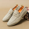 YLS | Heren Loafers Suede Zwart voor Mannen - Klassieke Slip-On Schoenen