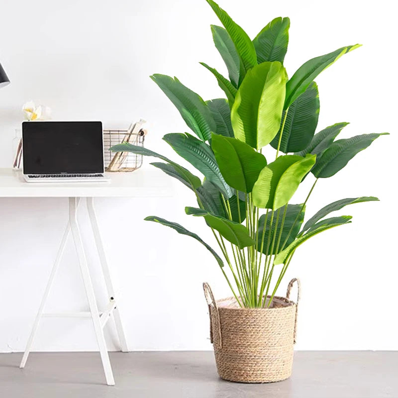 Kunstplant Tropische Bananenblad boom | Real Touch Monstera Bladeren | Decoratie Voor Huis & Tuin