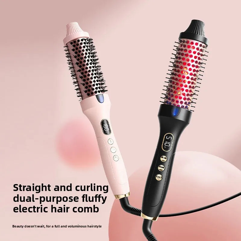 StyleWave | 2-in-1 krultang en stijltang | 2-in-1 Krultang en Stijltang Infrarood – Elektrische Haarstyler Haarborstel, Snel Stylen zonder Beschadiging