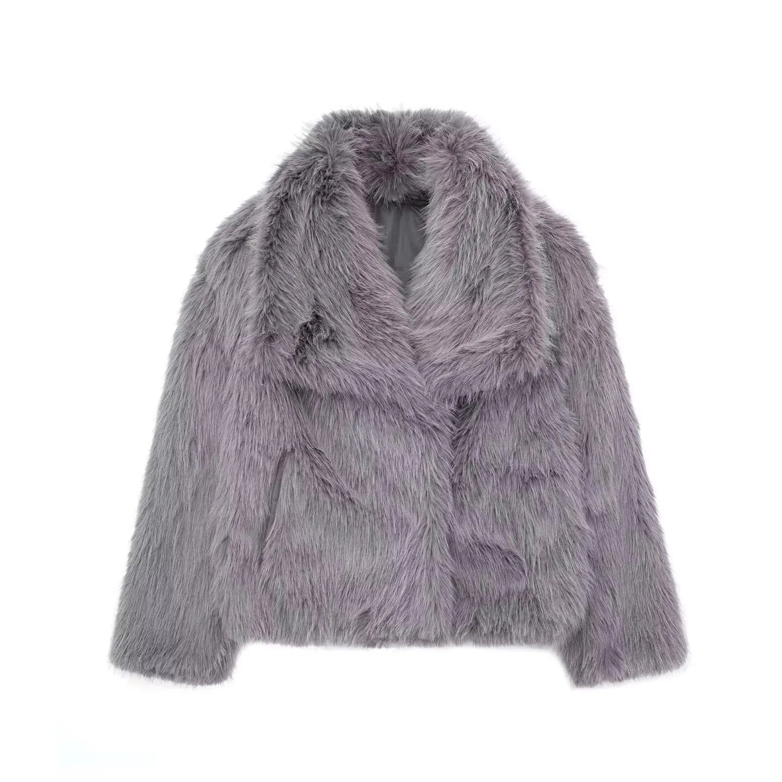 Visconte | Dames Wintermantel | Fluffy kunstbont jas, reverskraag, losse pasvorm, warme winterjas