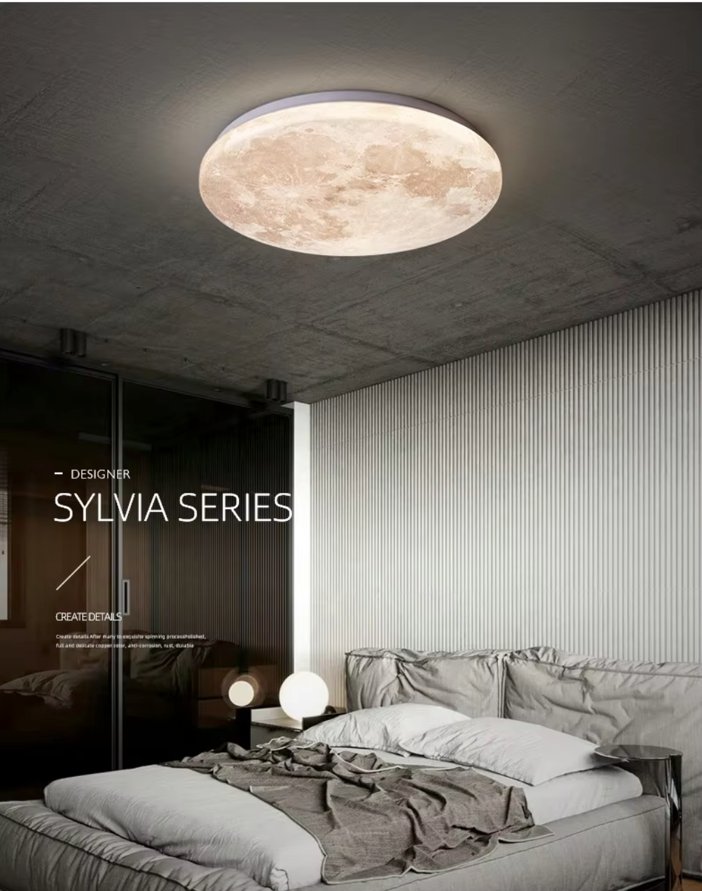 MoonAura Maan LED Lamp | Dimbaar | Ø26-40 cm | Kleurwissel met Afstandsbediening | Geschikt voor Slaapkamer, Hal & Badkamer | Moderne Minimalistische Stijl | Energiezuinig | Eenvoudige Installatie