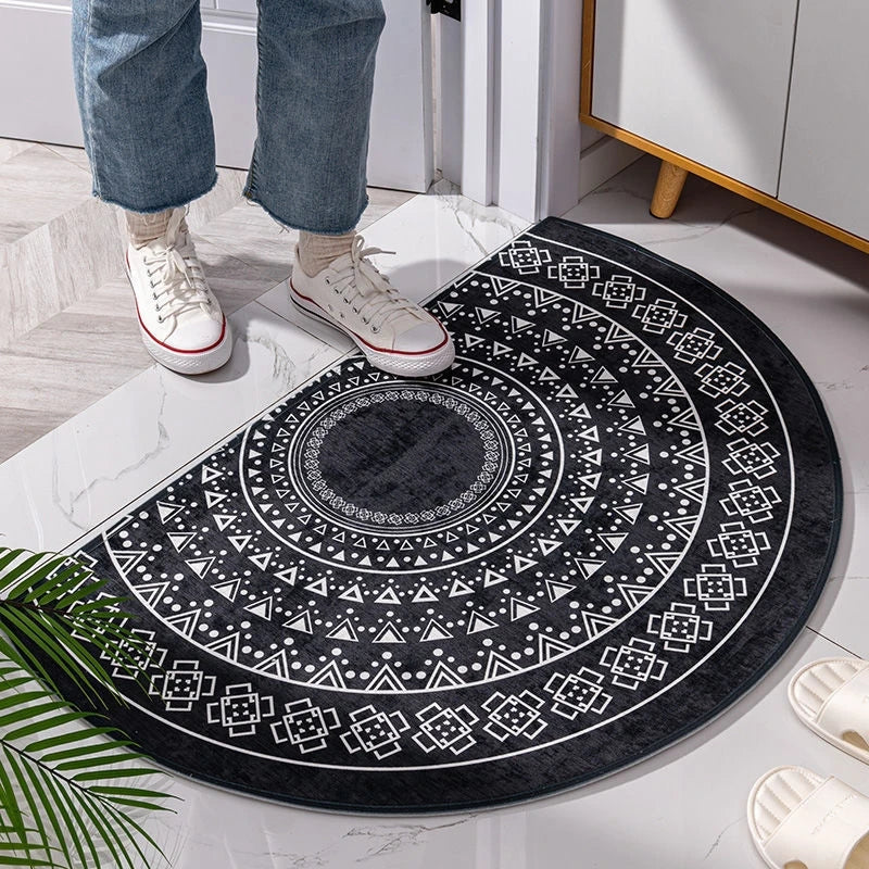 BohoVibes | Luxe Noordse Halve Cirkel Deurmat voor een Stijlvolle Entree in jouw Huis