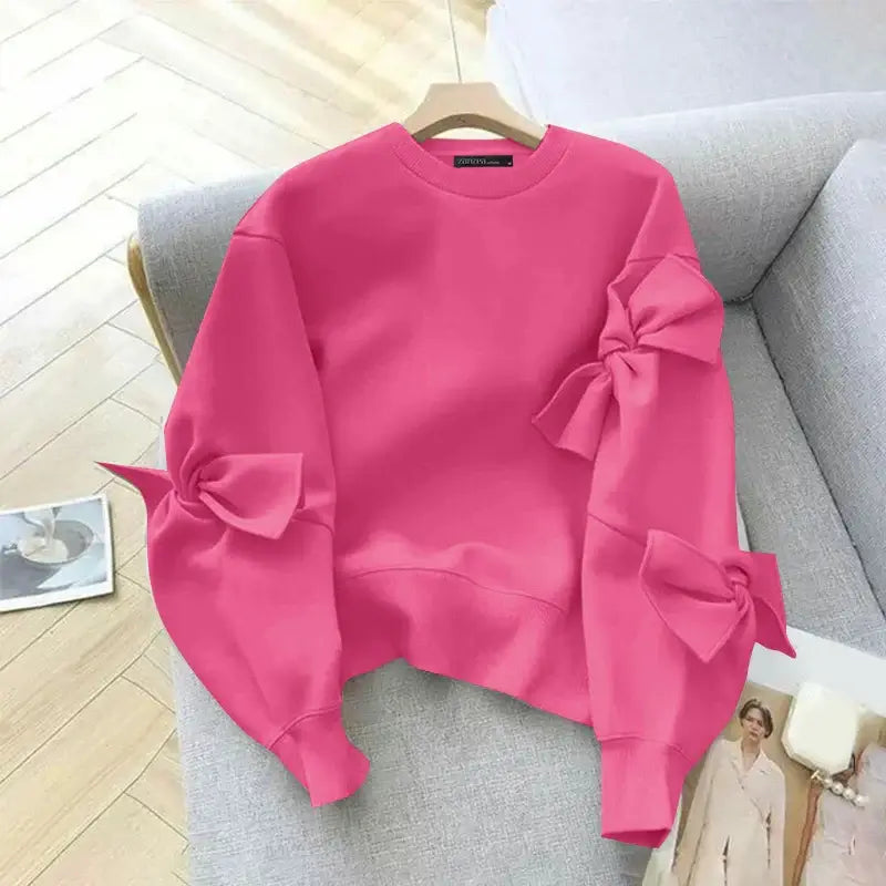 Mooie Sweater met Strikjes! Drie Kleuren