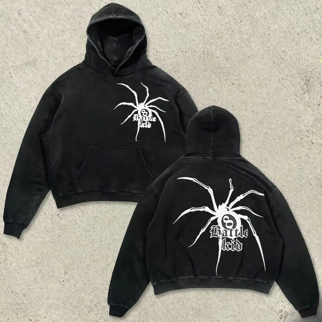 Artistic Y2K Hoodie | Losse Pasvorm | Abstracte Kunst - Creatieve Uitdrukking, Uniek Ontwerp
