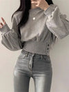 Hoodie | Regular Fit | Casual Knoopdetails - Lange Mouwen - Ideaal voor Koreaanse Streetwear