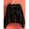 Mooie Zwarte Pull met Strik!