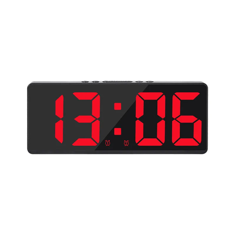 Eenvoudige Led Klok Kleurrijk Lichttemperatuur Kalender Wekker Creatieve Klok