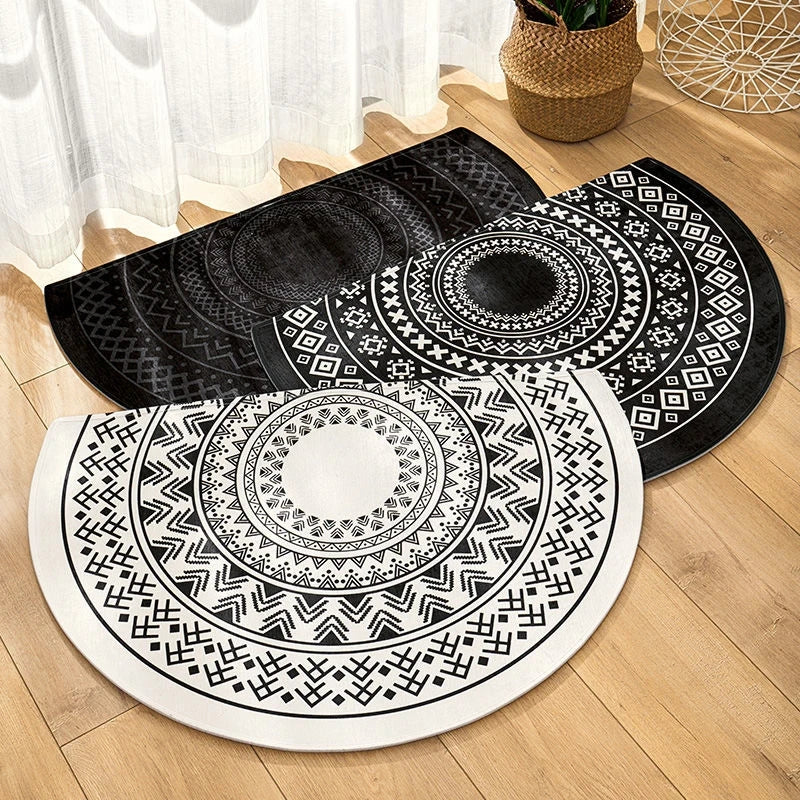 BohoVibes | Luxe Noordse Halve Cirkel Deurmat voor een Stijlvolle Entree in jouw Huis