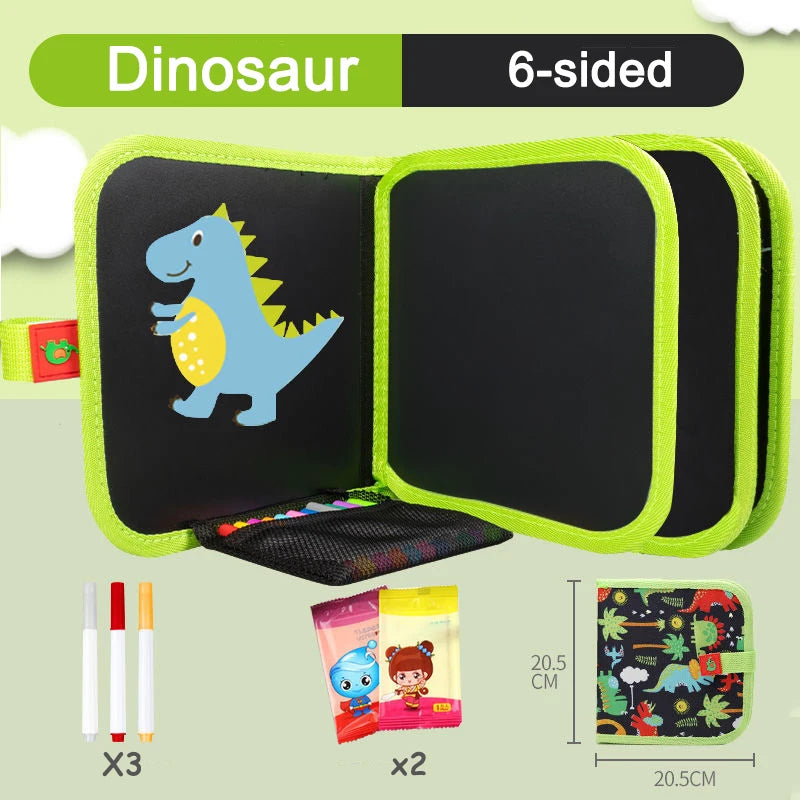 DoodlePal | Uitwisbaar tekenboek voor peuters | Uitwisbaar Tekenboek Peuters Herbruikbaar – Montessori Educatief Aquarel Doodle Boek, Leerzaam Cadeau voor Kleuters