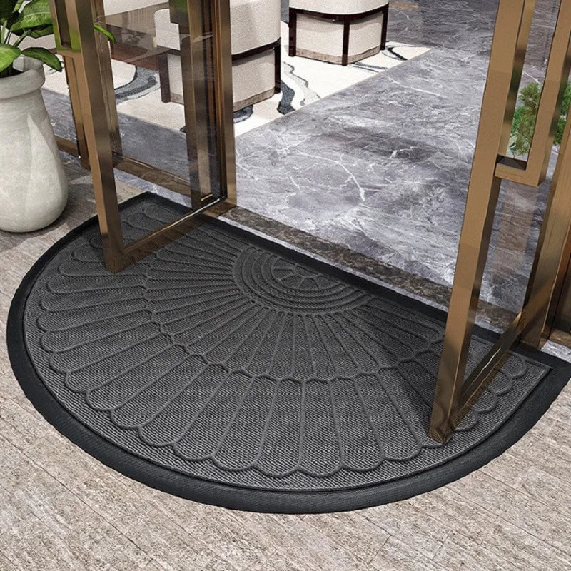 CleanStep | Rubber Halve Cirkel Deurmat voor Effectieve Vuilopvang en Duurzaamheid