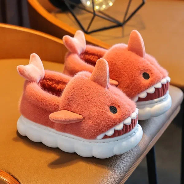 Cartoon Shark Pantoffels | Warme Huisschoenen Voor Jongens & Meisjes - Zachte Zool