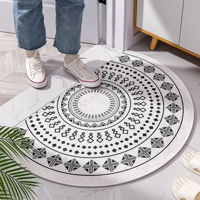 BohoVibes | Luxe Noordse Halve Cirkel Deurmat voor een Stijlvolle Entree in jouw Huis