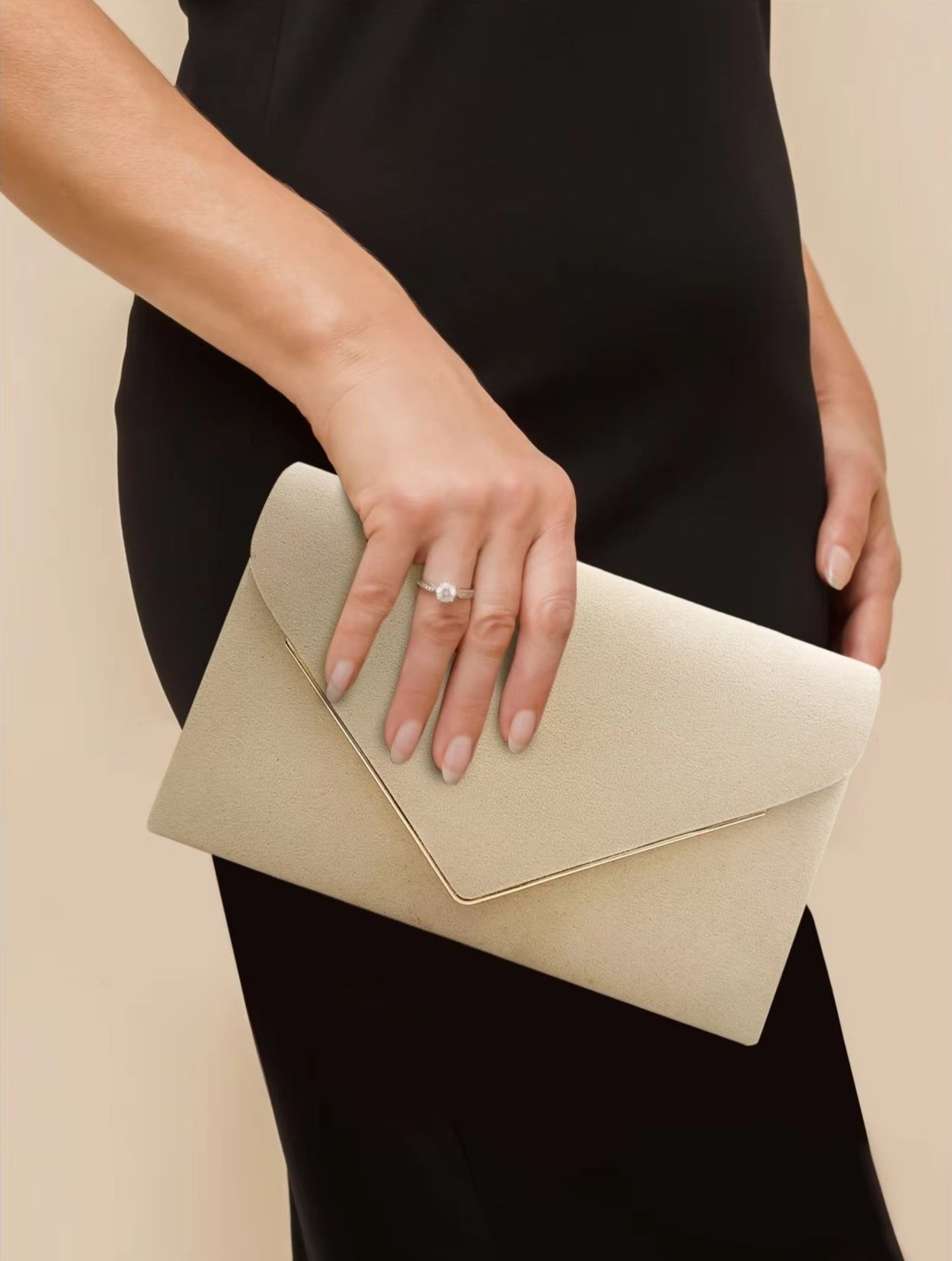 Segreto Suède-stijl Fluwelen Envelop Handtas
