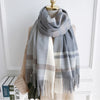 Chique Winter Sjaal - Vintage Ruitpatroon voor Dames