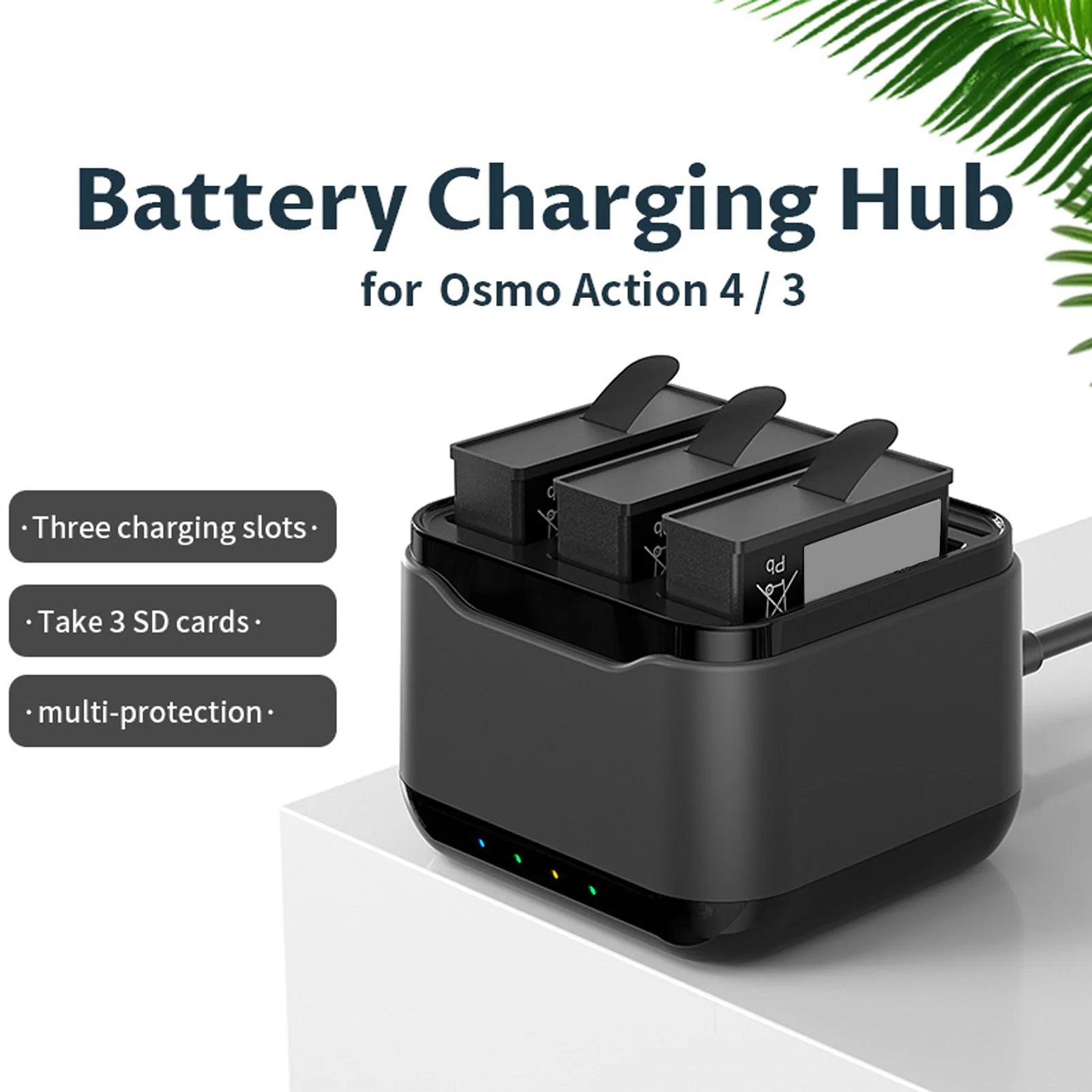 Batterij laadhub Geschikt voor Osmo 3 en 4